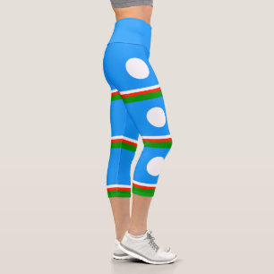 Sakha Flag Capri Leggings