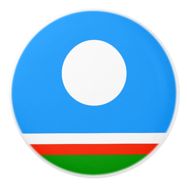 Sakha Flag Ceramic Knob (Front)