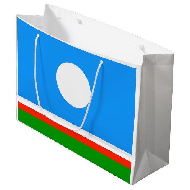 Sakha Flag Large Gift Bag (Front Angled)