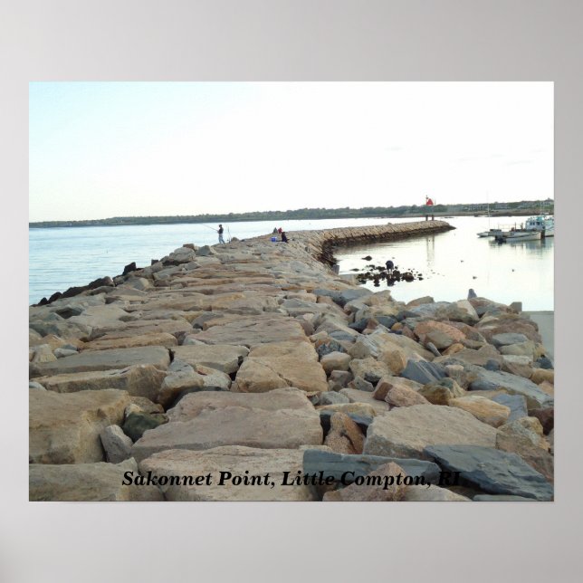 Sakonnet Point breakwater, Little Compton, RI Poster (Front)