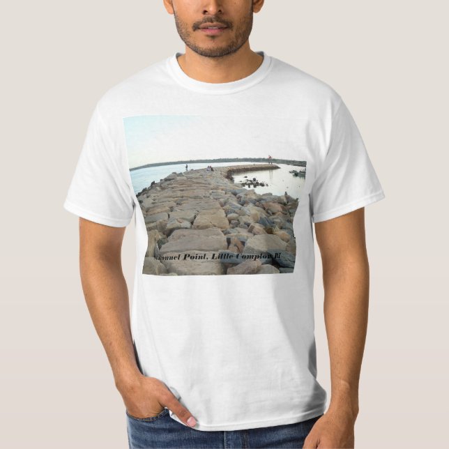Sakonnet Point breakwater, Little Compton, RI T-Shirt (Front)