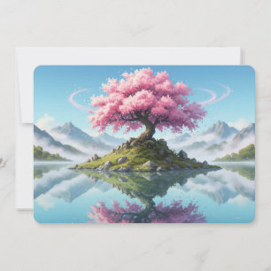 Sakora tree in In the middle of a lake.mountains Invitation