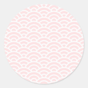 SAKURA 12 Seigaiha Waves - Energetic Ver. Classic Round Sticker
