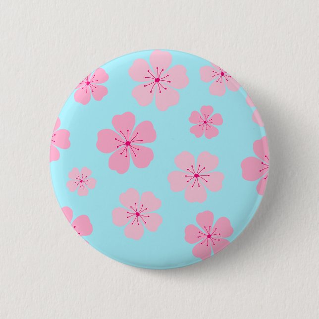 Sakura 6 Cm Round Badge (Front)