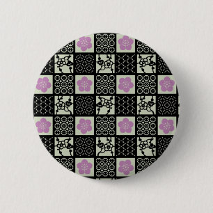 sakura 6 cm round badge