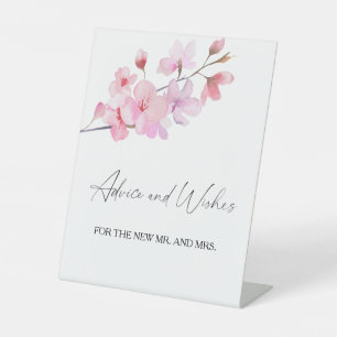Sakura - Advice and Wishes for Newlyweds Poster Pedestal Sign