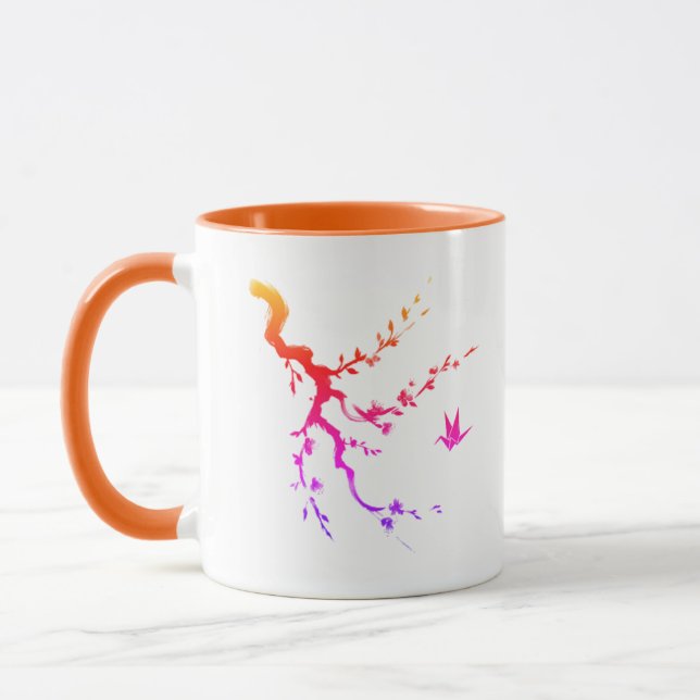 sakura bird mug (Left)