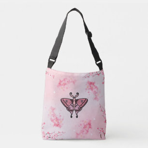 Sakura Bliss Cherry Blossom Butterfly Crossbody Bag