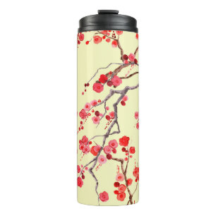 Sakura Blossom Watercolor Seamless Pattern Thermal Tumbler