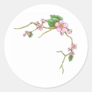 Sakura Blossoms Classic Round Sticker