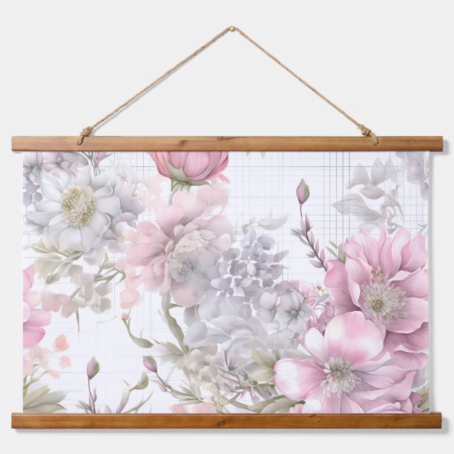 Sakura Blush Serenade Botanical Hanging Tapestry (Front)