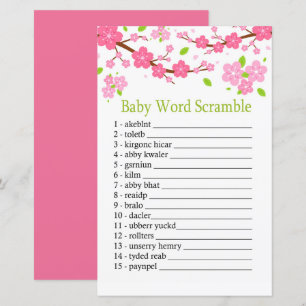 Sakura branch Baby word scramble game