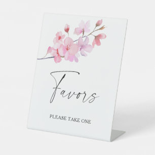 Sakura - bridal favours please take one pedestal sign