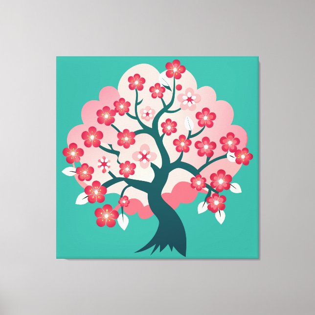 Sakura Cascade Canvas Print (Front)