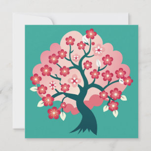 Sakura Cascade Thank You Card
