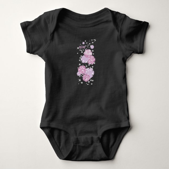 Sakura, Cherry Blossom Baby Bodysuit (Front)