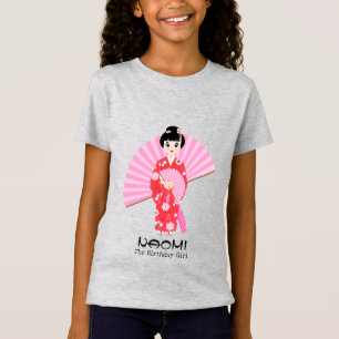 Sakura Cherry Blossom Japanese Girl Birthday Party T-Shirt