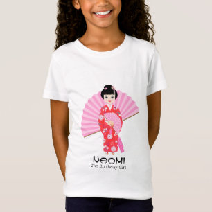 Sakura Cherry Blossom Japanese Girl Birthday Party T-Shirt