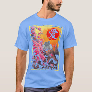 Sakura Cherry Blossom Japanese Tokyo Sun Pigeons K T-Shirt