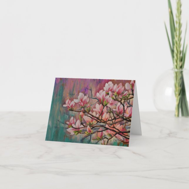 Sakura Cherry Blossom Painting Note Cards (Front)