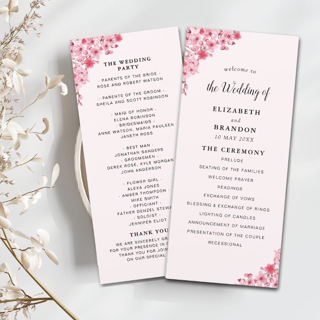 Sakura – Cherry Blossom Sakura Wedding  Programme (Creator Uploaded)
