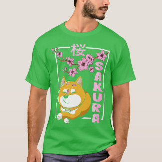 Sakura Cherry Blossom Shiba Inu Dog Japanese Cultu T-Shirt