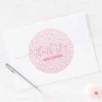 SAKURA cherry blossom Thank you label