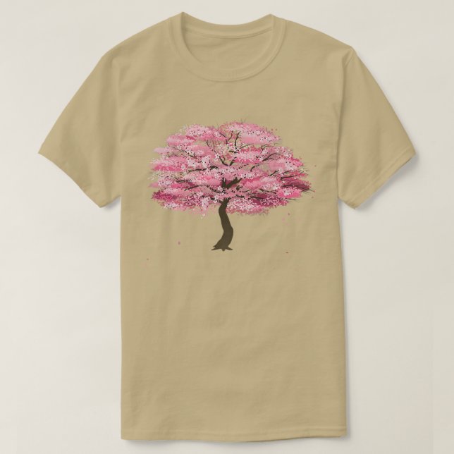 SAKURA CHERRY BLOSSOM TREE BLOOMS IN SPRING  T-Shirt (Design Front)