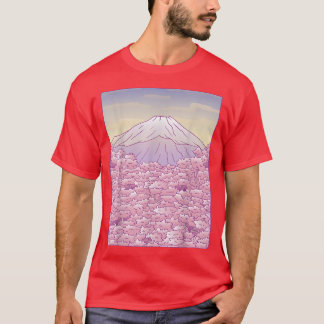 Sakura Cherry Blossom Tree Japan Fuji Japanese Gra T-Shirt