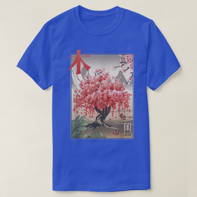 Sakura Cherry Blossom Tree Japanese art nature  T-Shirt (Design Front)