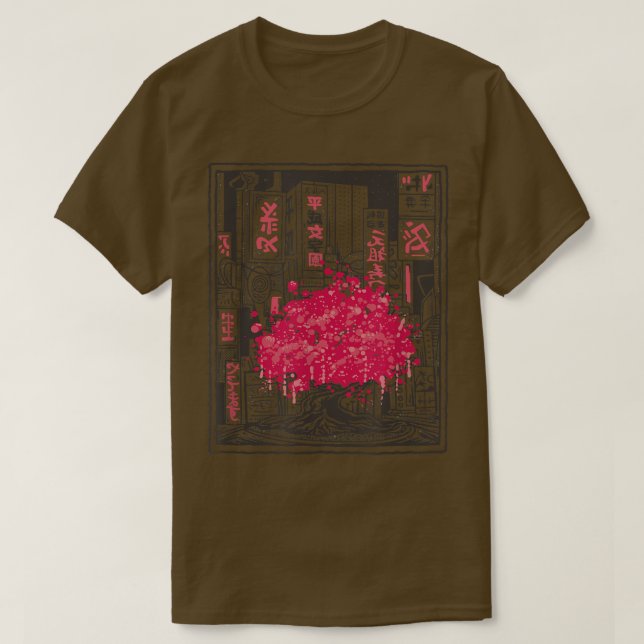 Sakura Cherry Blossom Tree Japanese Street art nat T-Shirt (Design Front)