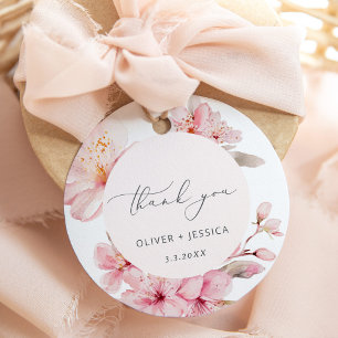 Sakura cherry blossom wedding favour tags