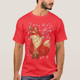 Sakura Cherry Blossom Wildlife Forest Animal Lover T-Shirt