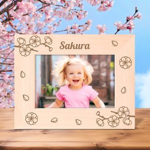 Sakura Cherry Blossoms Custom Name 7x5 Etched Frames