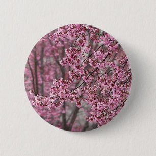 Sakura Cherry Blossoms Flowing Pink 6 Cm Round Badge