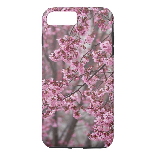 Sakura Cherry Blossoms Flowing Pink Case-Mate iPhone Case (Back)