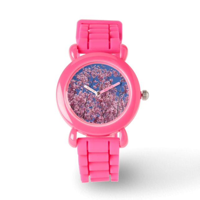 Sakura Cherry Blossoms Into The Blue Watch (Front)