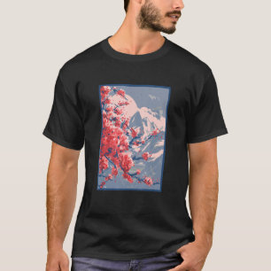 Sakura Cherry Blossoms Mountain T-Shirt
