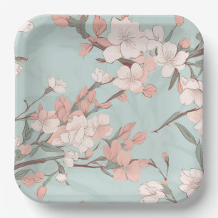 Sakura Cherry Blossoms Paper Plate