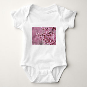 Sakura Cherry Blossoms Pastel Pink Layers Baby Bodysuit