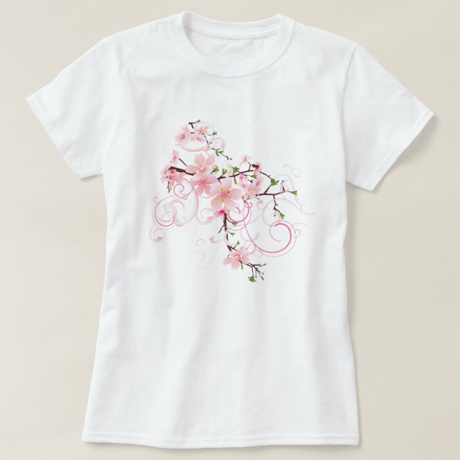 Sakura  Cherry Blossoms T-Shirt (Design Front)
