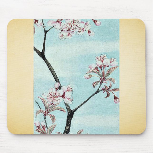 Sakura cherry Ukiyo-e. Mouse Pad (Front)