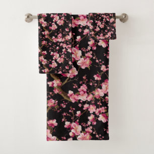 Sakura Chery Blosom Pattern  Bath Towel Set
