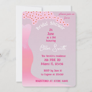 Sakura Florals Pink Wedding Dress Bridal Shower 