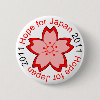 Sakura flower hope for Japan 2011 relief charity 6 Cm Round Badge
