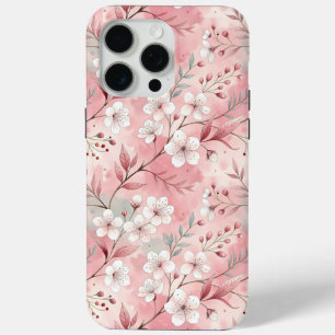 Sakura Flower Pattern Pink  iPhone 15 Pro Max Case