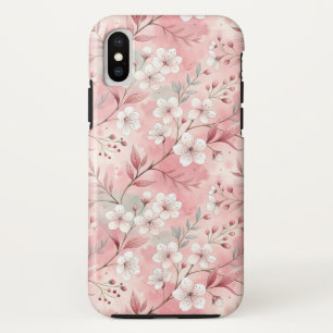 Sakura Flower Pattern Pink Case-Mate iPhone Case