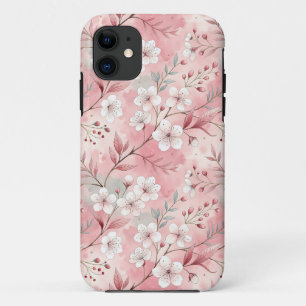 Sakura Flower Pattern Pink Case-Mate iPhone Case