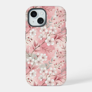 Sakura Flower Pattern Pink  iPhone 15 Case