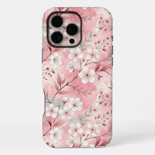 Sakura Flower Pattern Pink iPhone 16 Pro Max Case
